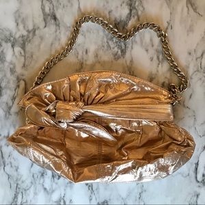 Goeffler Randall for Target rose gold bow clutch